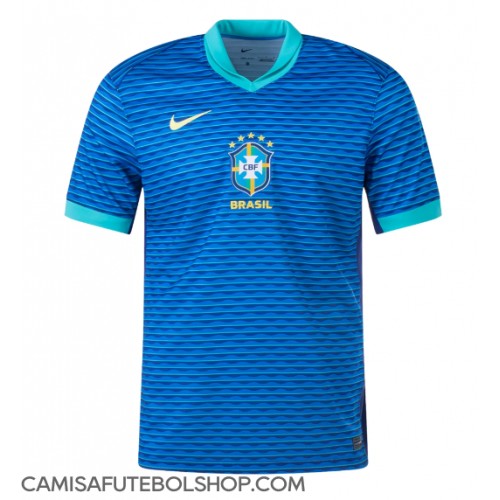 Camisa de time de futebol Brasil Replicas 2º Equipamento Copa America 2024 Manga Curta